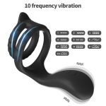 Sex Products Silicone Double Ring Locking Fine Ring Delay Lasting Couples Sharing Delay Ring for Men - 图片 5