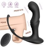 Male Prostate Massage Remote Anal Vibrator 10 Speeds Delay Ejaculation Ring Testis Stimulate Anus Plug Butt Adult Sex Toys 18+ - 图片 5