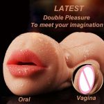 3D Realistic Vagina Masturbator Oral Mouth Aircraft Cup Pocket Pussy Intimate Deep Throat Double Hole Sex Toy for Men - 图片 5