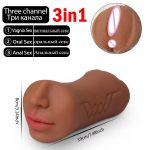 3 in 1 Man Sex Toys Pocket Pussy Masturbation Cup Adult Products Anal Mouth Realistic Rubber Vagina Sex Toys for Man - 图片 5