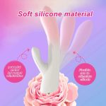 2024 Hot Selling Liquid Silicone Rabbit Vibrator Soft Intense Vibration G-spot Massage Clitoral Stimulation Sex Toys for Women - 图片 5