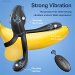 Silicone Vibrator Cock Ring Rechargeable 9 Vibration Remote Control G-Spot Clitoris Stimulator Adult Intimacy Toy for Men - 图片 5