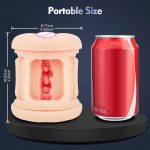 Automatic Male Masturbator Cup Open-ended Vibrating Realistic Vagina Masturbation Cup Pocket Pussy SexToy for Men Adult Supplies - 图片 5