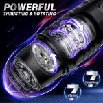 Automatic Male Masturbator 7 Thrusting 7 Rotating Modes Electric Penis Pump Visual Window Suction Base Sex Machine Vibration - 图片 5