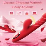 2 in 1 Women Sex Dildo Stretching Vibration Rabbit Vibrator G Spot Stimulation Female Tapping Sucking Rabbit Vibrator - 图片 5