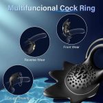 Men's Vibrating Ring Electric Remote Control Sperm Locking Vibrating Penis Ring Male Cock Ring 10 Speed G-spot Vibrator - 图片 5