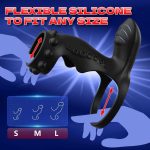 OEM Dual Ring Adult Sex Toys Stimulator Massager Vibrating Penis Ring Cock Sleeve for Men Erection Enhancing and Female Pleasure - 图片 5