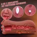 3 in 1 Male Masturbator Realistic Pocket Pussy Stroker Masturbadores Masculinos - 图片 5