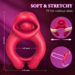 OEM Couple Sex Toy Male Cock Ring Penis Lock Vibrator Female Clitoral Vibration Tongue Licking Clitoris Vibrator Sex Toys - 图片 5