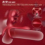 OEM Adults Silicone Cock Vibration Penis Rings Stimulating Erection Penis Sex Toys App Controlled Rose Tongue Sucking Anal - 图片 5