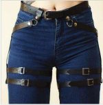 Hot Selling Fashion Punk Sexy Women Leather Harness Sets Erotic Gothic Lingerie Bdsm Harajuku Adjustable Body Bondage Lingerie - 图片 5