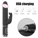 G-spot Clitoris Dildo Vibrator 5 Frequency Rotation Clitoral Stimulation Rabbit Vibrator Silicone Dildo Vibrator for Women - 图片 5