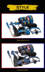 OEM Female Toy Set Seven-Piece Nurse Plush Sex Toys Adult Collar Handcuffs Leather Whip for Bondage Gear - 图片 5