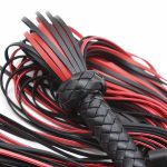 OEM Factory Wholesale Whip Weaving Handle PU Leather Black Red Tassel Bdsm Whips Queen Props Loose Flirting Sex Toys - 图片 5