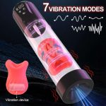 IPX7 Automatic Male Masturbator Vibrating Penis Extender Pump Electric Vacuum Suction Men Penis Enlargement Pump Adults Sex Toys - 图片 5