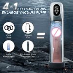 Automatic Sucking Cock Pump Adult Training Sex Toys Male Penis Enlargement Vacuum Pump with Mini Pocket Pussy and 3 Penis Ring - 图片 5