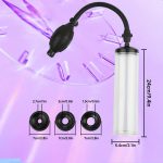 Adult Sex Toy Male Manual Penile Growth Enlarge Trainer Tool Penile Vacuum Pump with Metal Valve - 图片 5