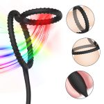 Double Ring Rotation Vibrates the Plug 10 Patterns Powerful Vibration Remote Control Modes Plug Massager for Male - 图片 5