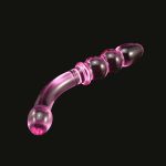 Double Ended Glass Anal Beads Butt Plug G-spot Bent Pleasure Wand for Female Male Masturbating - 图片 5