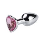Heart Shape Diamond Base Metal Anal Plug Butt Plug Anal Toys for Couple - 图片 5