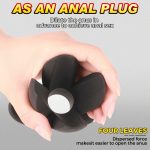 Silicone 4-Petal Design Hollow Silicone Anal Expander Anal Plug for Male and Female Anal Alternative Adult Products - 图片 5