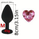 Pink Heart Shaped Masturbation Anal Glass Rod Massage Stick Supplies Female G-spot Female Adult Sexy Toys - 图片 5