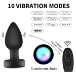 2025 Sex Toys Wireless Butt Plug Anal Plug with LED Light Anal Sex Toys for Woman Butt Vibrator Dog Style Couples Foreplay Game - 图片 5