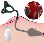 Oem Wholesale Three Ring Locking Silicone Anal Plug with Wireless Remote Control for Couple's Fun - 图片 5