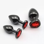OEM Vaginal Massager Black Metal Butt Plug Vibrator Heart Anal Plug Smooth Candy Adult Game Products Sex Stuff Sexual Toy - 图片 5