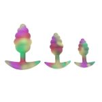 Rainbow Color Medical Grade Liquid Silicone Anal Plug Dildo Sex Toy for Men and Women G-Spot Butt Stimulation - 图片 5