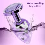 3 Pack Butt Plugs Set Luxury Geometric Diamond Design Anal Dilator Adult Sex Toys G Spot Prostate Stimulation Metal Butt Plugs - 图片 5