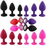 3Pcs/Set S M L Silicone Anal Plug Butt Plug Fetish Adult Anal Sex Toys Round Crystal Jewelry Anal Butt Plug for Men Woman - 图片 5
