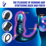 OEM New Silicone Electric Cock Ring Dildo Anal Vibrator 2 in 1 Erection Sex Gay Couples Masturbation Penis for Men Sex Toy - 图片 5