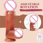 USB Recharging Soft Silicone Dildo Vibrator 360 Degree Rotating Heating Vibrating Dildo Machine Thrusting Dildo for Female Sex - 图片 5