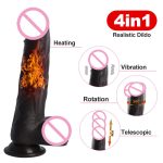 4 in 1 Automatic Telescopic Vibrating Rod Hand-free G-spot Dildos Female Dildo Vibrator Sex Machine for Woman - 图片 5