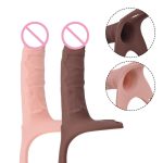 Silicone Dildo Hollow Wearing Leather Pants Men's Penis Enlargement and Thickening Masturbation Device Sex Toys Manufacturers - 图片 5