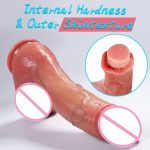8.66 Inch Realistic Brown Dildo Feels Like Skin Silicone Penis With Strong Suction Cup Gay Dildo Anal Dildo Sex Toys for Couples - 图片 5