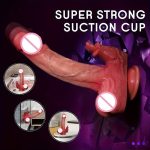 Realistic Telescopic Vibrator G-Spot Stimulator Heated Silicone Thrusting Dildo Sex Toys for Women Big Penis Cock Style - 图片 5