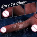 Hot Sale Liquid Silicone Huge Dildo Telescopic Warming Artificial Penis Sex Toys for Women - 图片 5