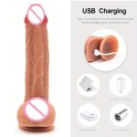 Big Warming Realistic Dildo Vibrating Machine Remote Control Heating Stretch Swing Thrusting Dildo Vibrator Sex Toys for Women - 图片 5