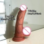 OEM Realistic Artificial Silicone Huge Dildo Soft up & Down Moving Head Vibrator Adult Sex Toy for Women - 图片 5
