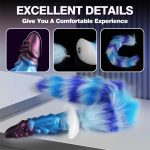 OEM Animal Dildo Silicone Mold Tail Butt Plug Long Furry Fox Tail Plug Buttplug with T-Base Cute Butt Plug for Cosplay Women Men - 图片 5