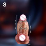 OEM Big Soft Realistic Silicone Dildo Electric Telescopic Vibrating Dildo Vibrator Fat Dildo for Women Sex Toys - 图片 5