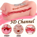 Male Masturbator Vagina Anus Oral Sex Real Deep Throat 3 in 1 Masturbation Pocket Pussy Sex Toy Realistic Vagina for Men - 图片 6