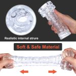 High Quality Multi Colors Hand Held Transparent Clear Masturbation Cup Sex Tool for Men Masturbator - 图片 6