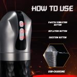 3 in 1 Deep Throat Passage Strong Vibration Sucking Machine Automatic Tongue Licking Electric Male Masturbator Cup for Men - 图片 6