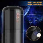 IPX7 3D Realistic Vaginal Sleeve Electric Pocket Pussy Male Stroker Rotating Thrusting Stimulation Auto Masturbation Cup - 图片 6