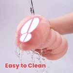Easy to Clean Artificial Pocket Pussy Sex Toy Massager Vagina Anal Toys for Men TPE Male Masturbation Aircraft Cup - 图片 6