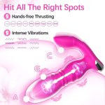 Factory Silicone Thrusting Anal Dildo Vibrator Prostate Massager Clitoral App Control Butt Plug for Male - 图片 6