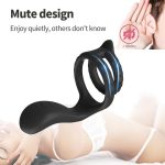 Sex Products Silicone Double Ring Locking Fine Ring Delay Lasting Couples Sharing Delay Ring for Men - 图片 6